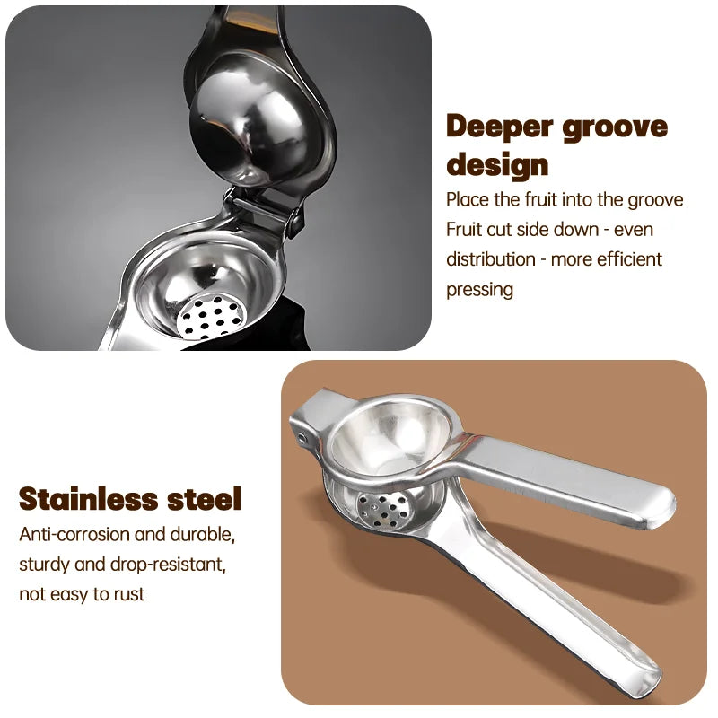 Robuster manueller Entsafter aus Edelstahl für Obst und Zitrusfrüchte