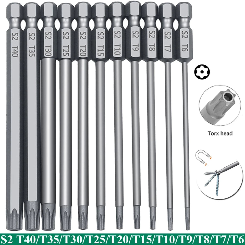 11-teiliges Torx Sicherheits-Bit-Set S2 Stahl für Shark Staubsauger