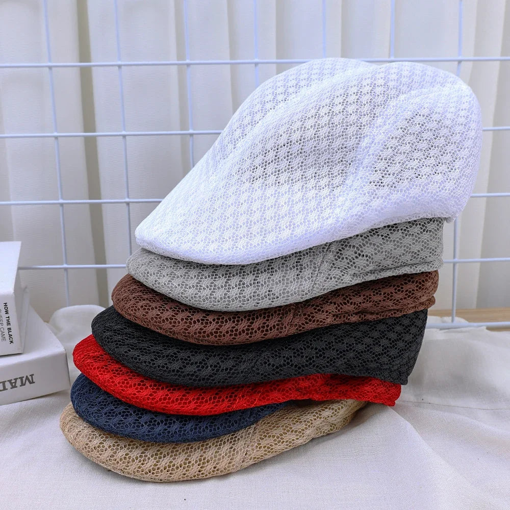 Atmungsaktive Sommer-Berets Unisex – Winddicht - Sonnenschutz, Retro-Stil