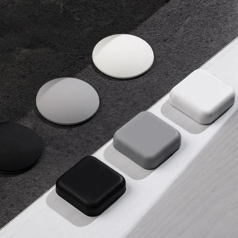 Silikon Türgriff Stoßstange 5x5cm Selbstklebend Schutzpad Weiß Grau Schwarz