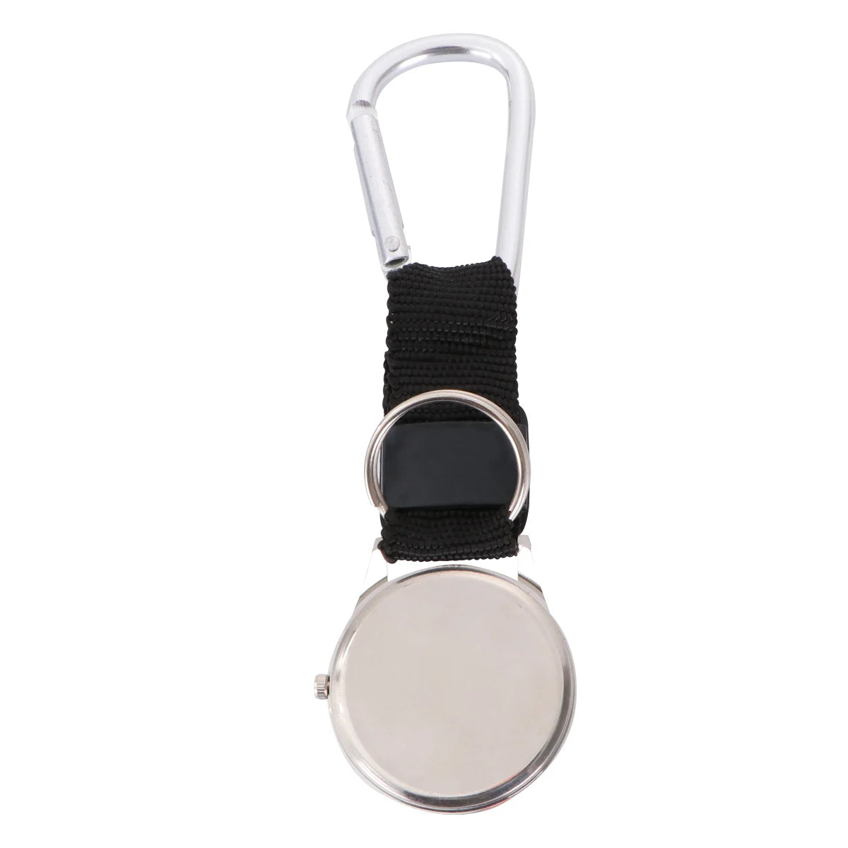 Robuste Karabiner Kompass Uhr mit Leuchtzeigern – Weiß, Clip-On für Outdoor - Pflege