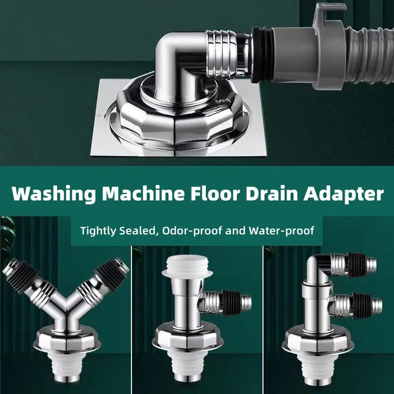 Waschmaschinen Bodenablauf Doppel Rohranschluss Universal Schlauchadapter