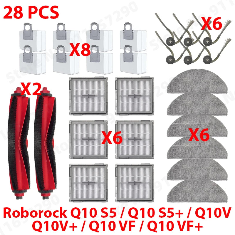 Zubehörset mit Bürste Filter und Staubbeutel für Roborock Staubsauger