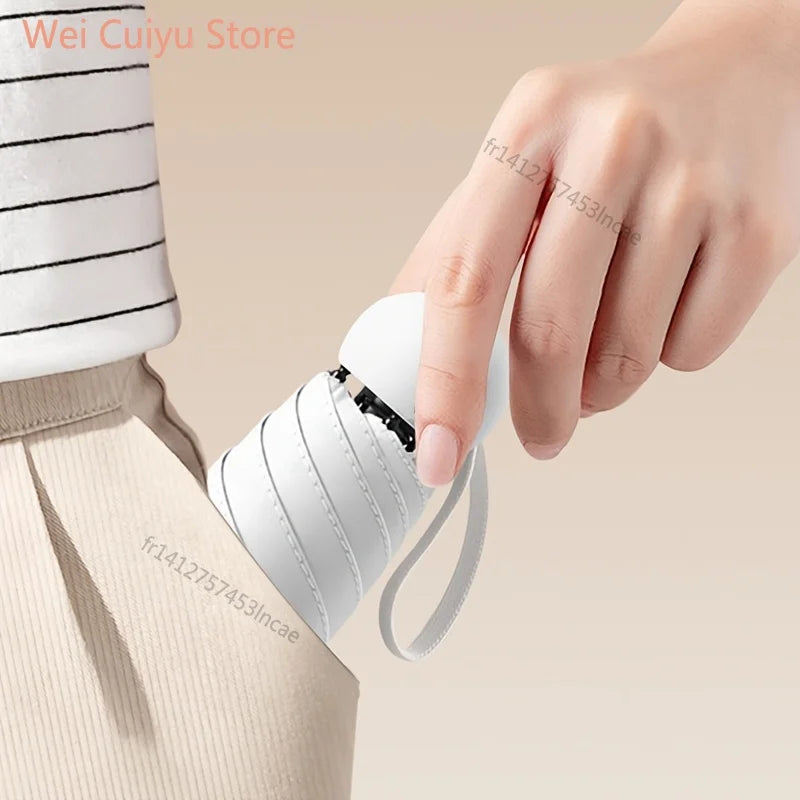 Ultraleichter kompakter Reise Regenschirm mit UV Schutz 5 Fach