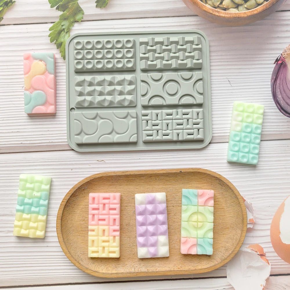 Mini Backform Silikon 6 Kammern für Schokolade Kekse Eiswürfel DIY