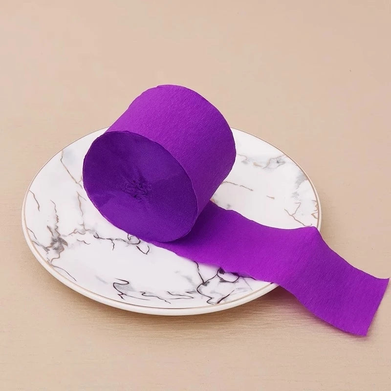 25m Crêpe Papier Streamer 4.5cm für DIY Deko und Blumen Basteln