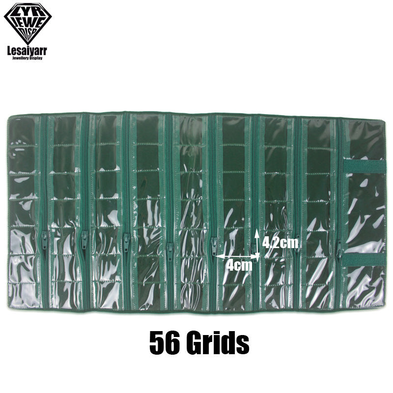 Faltbarer Schmuck Organizer aus Samt mit Reißverschluss für Reisen