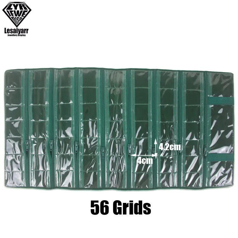 Faltbarer Schmuck Organizer aus Samt mit Reißverschluss für Reisen