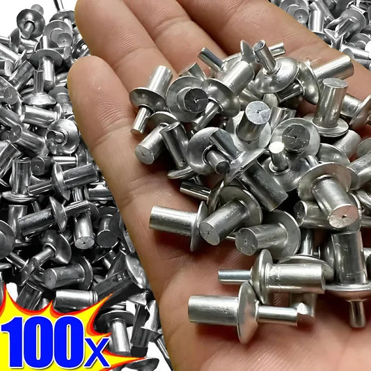 100x Aluminium Hammer Drive Expansion Nieten Verschiedene Größen Set