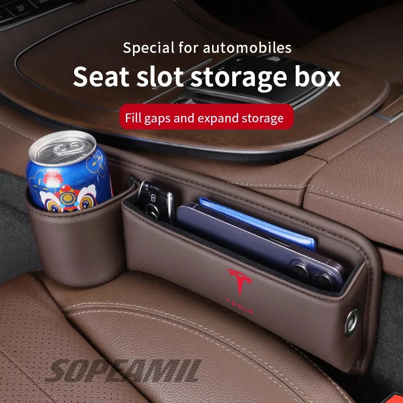 Praktische Auto Sitz Spalt Aufbewahrungsbox mit Becherhalter