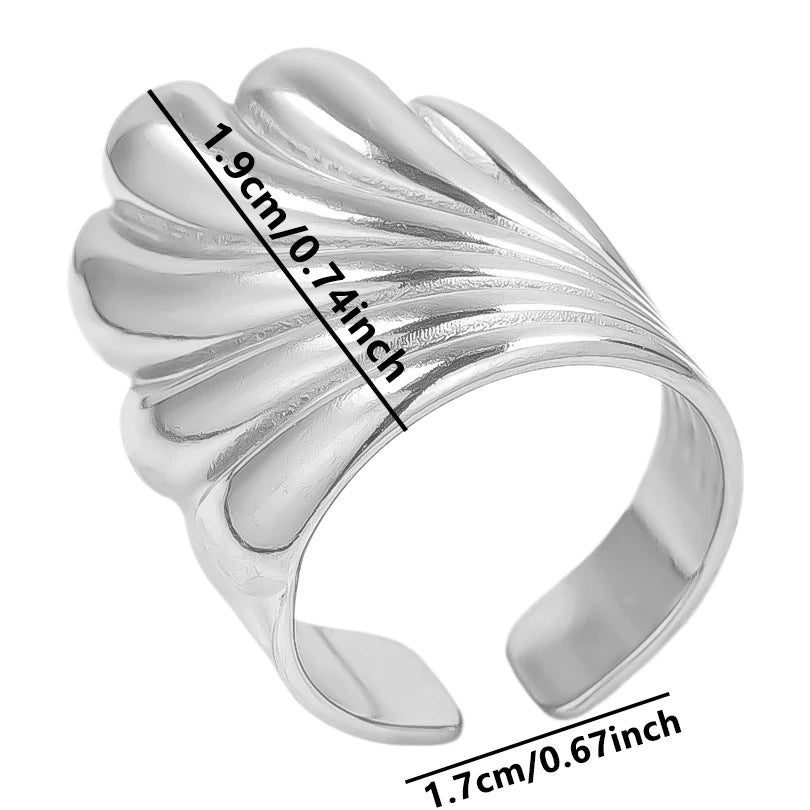 6 teiliges Edelstahlring Set mit Meeresmotiven für Frauen und Männer