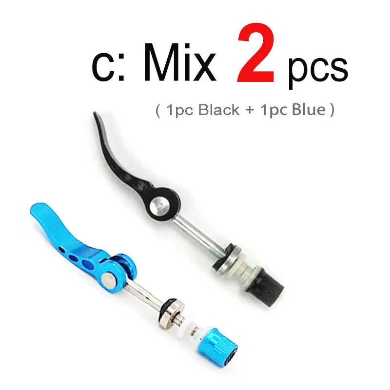 Leichte Aluminium Sattelstützenklemme M6 x 65 mm mit Schnellverschluss, bunt