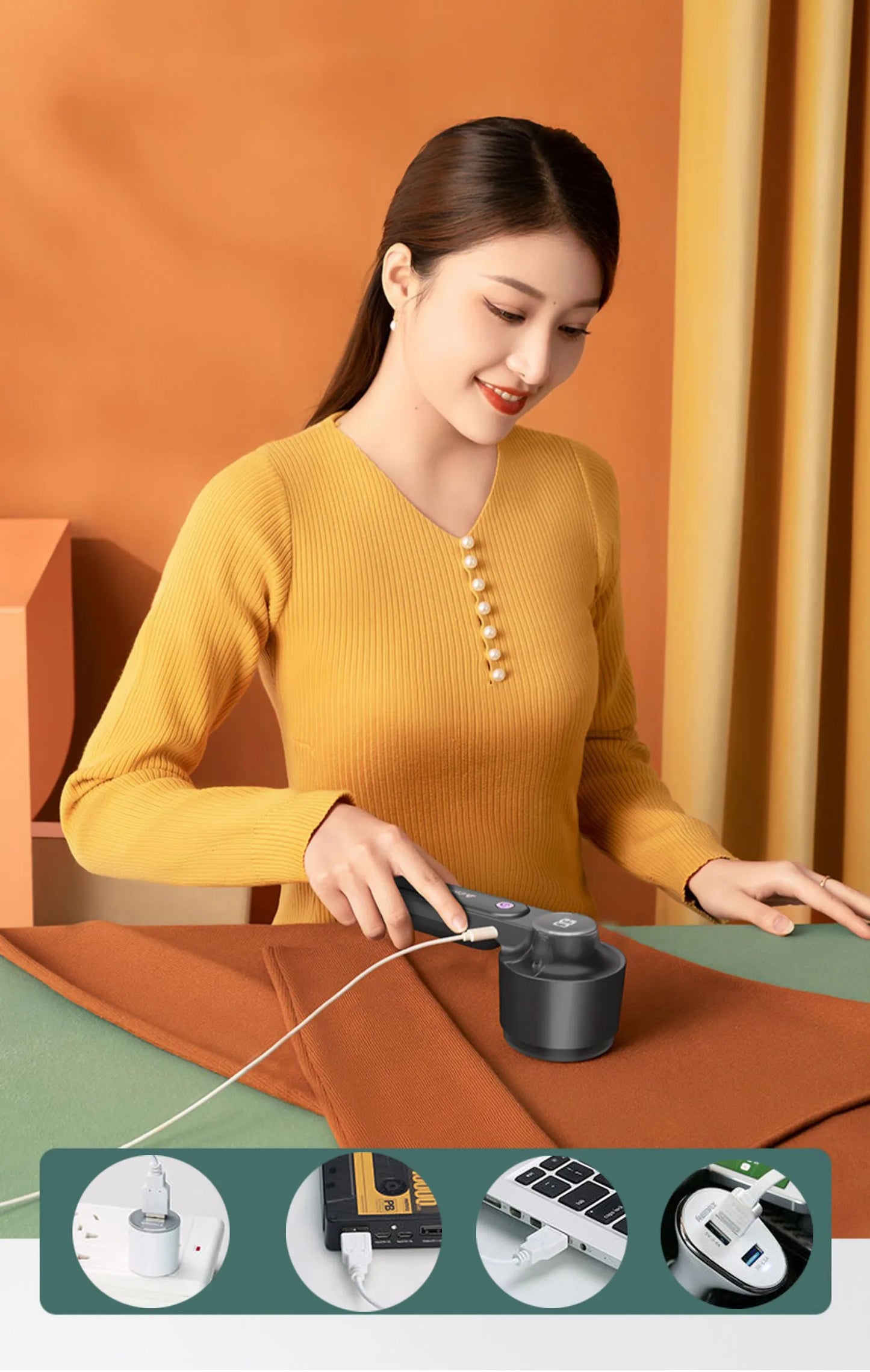 Elektrischer tragbarer Flusenentferner mit Akku und USB Ladung