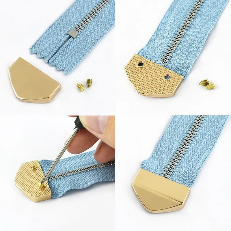 Robuste Metallclips für Reißverschlussenden Taschen und DIY Projekte