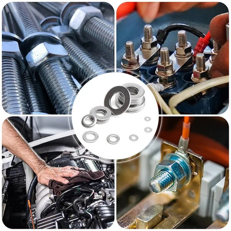 Flache Unterlegscheiben aus Edelstahl M2 bis M16 Sortiment Reparatur