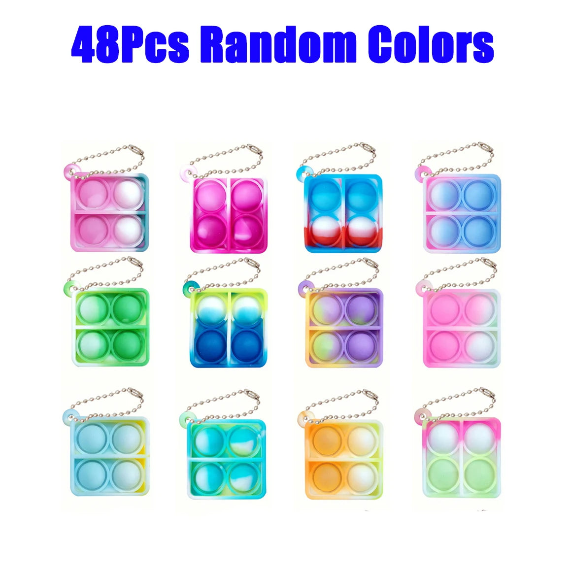 Mini Pop Fidget Spielzeug Set Schlüsselanhänger Stressabbau Party Büro