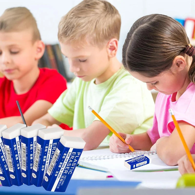 Weiße PVC-Radiergummis 10 Stück für Schüler Kunst Skizzieren Büro
