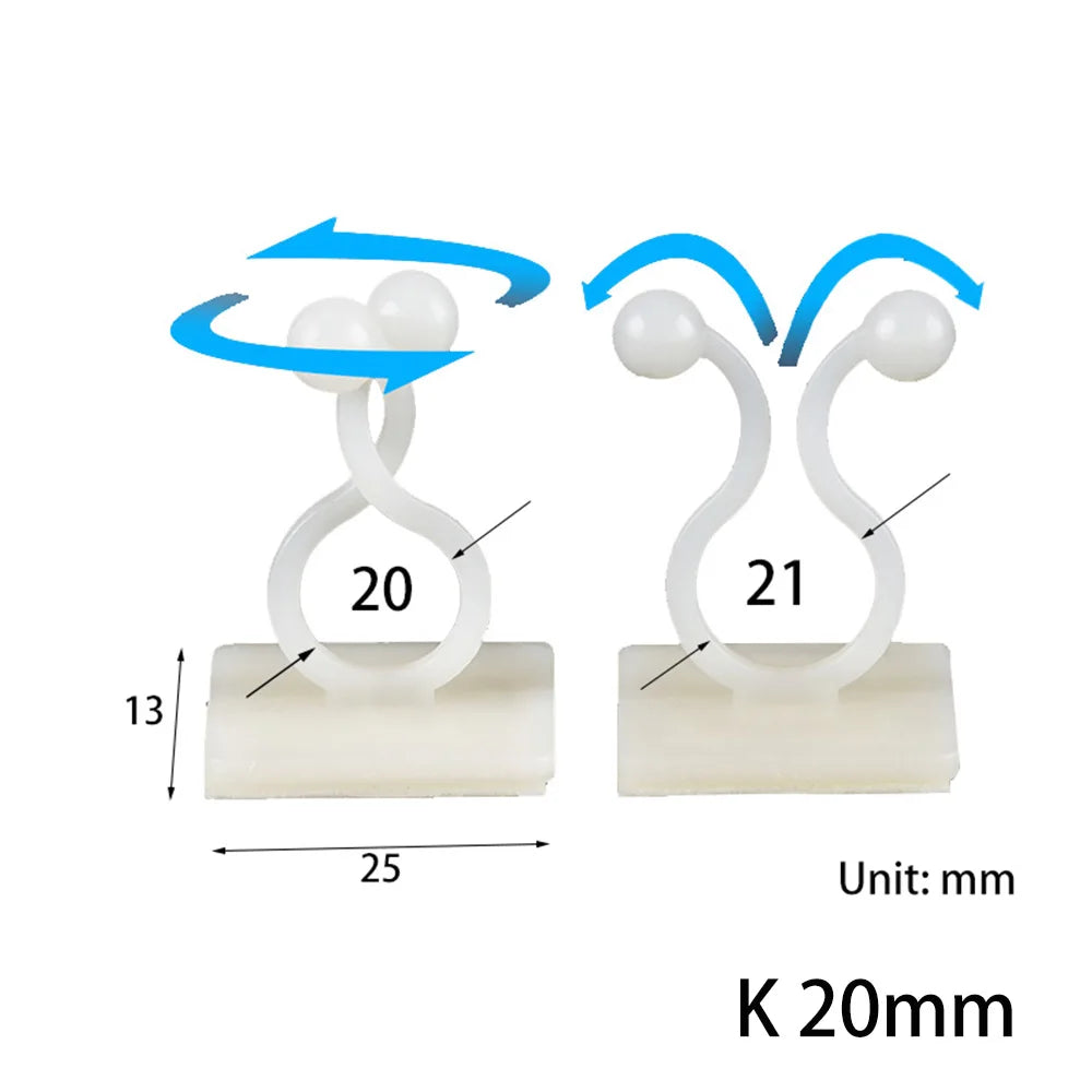 10er Set Kabel Organizer Clips für sauberen Desktop: Maus, Kopfhörer, USB