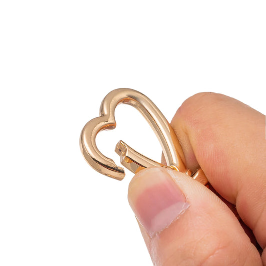 5er Set drehbare Metall-Karabiner mit Herzverschluss für Schmuck DIY