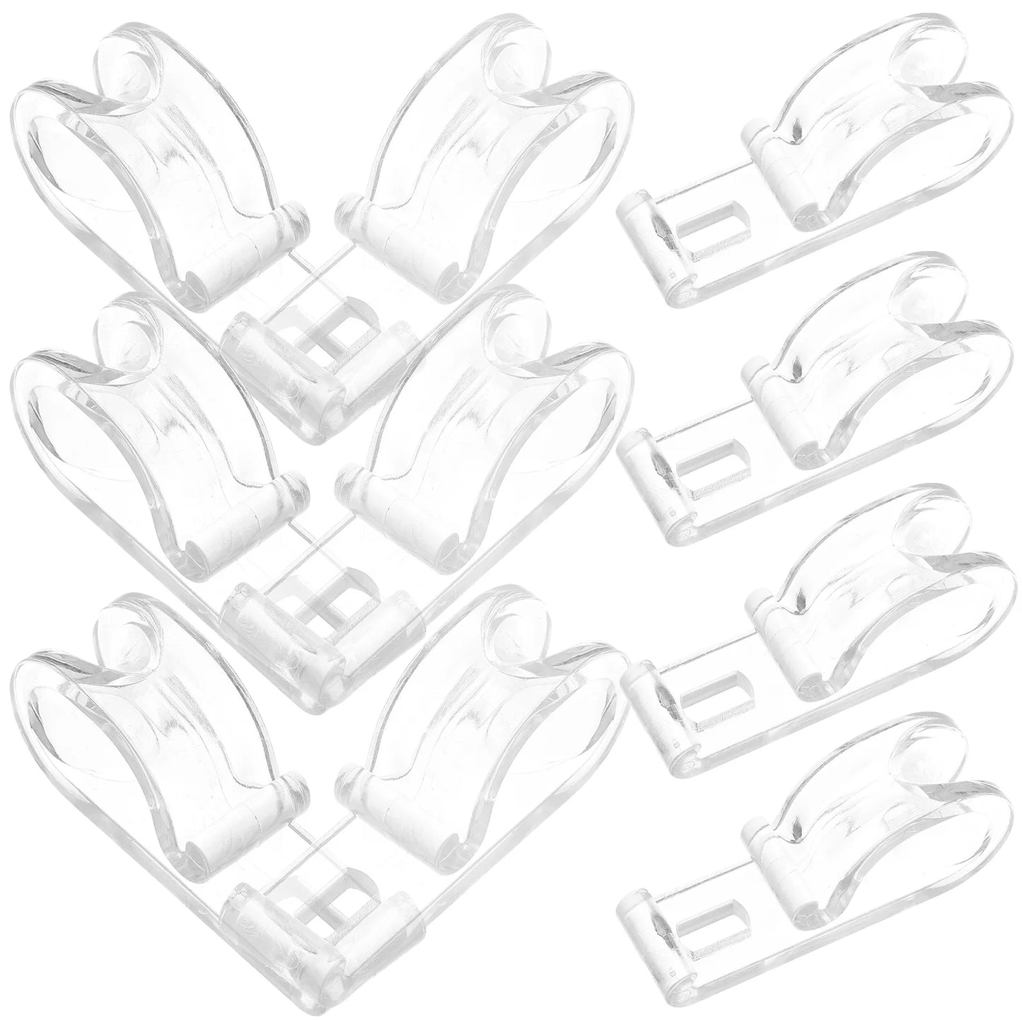 Klare Vorhangclips mit Perlenkette für sichere Befestigung