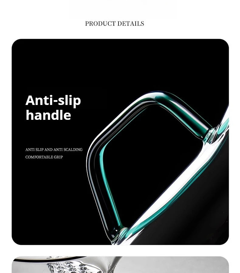 GIANXI Glas Teekanne mit Halbmond Filter und Keramik Heizung