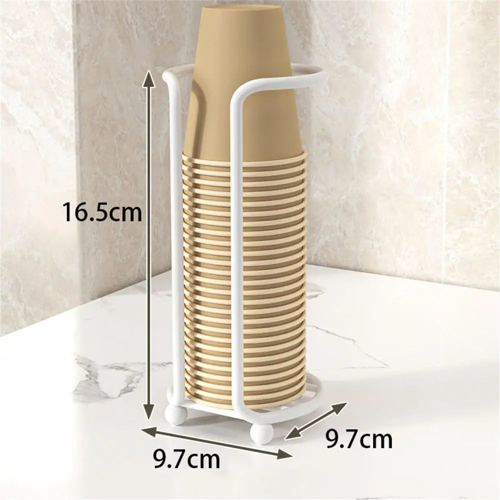 Einweg Tassenhalter mit Holzspender Doppel Regal für Küche und Büro