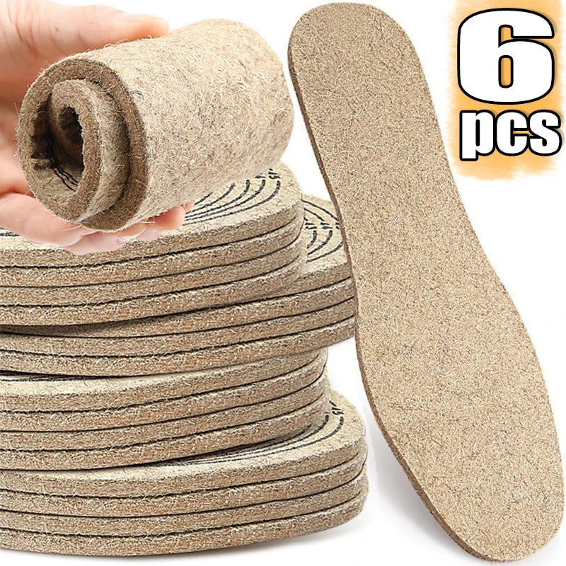 Warme schoene Wollfilz Einlegesohlen fuer mehr Komfort im Schuh