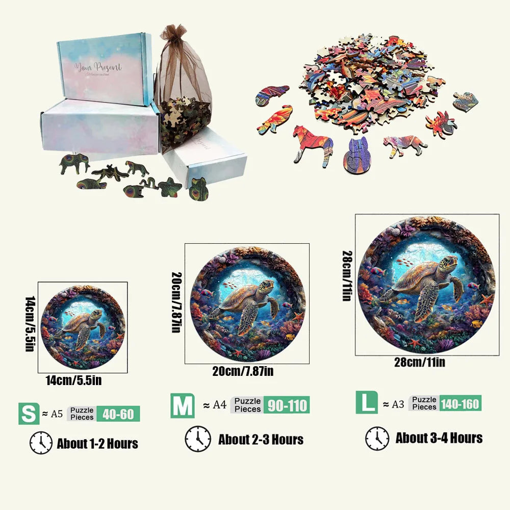 Fesselndes 3D Holzpuzzle Tier für Erwachsene und Kinder