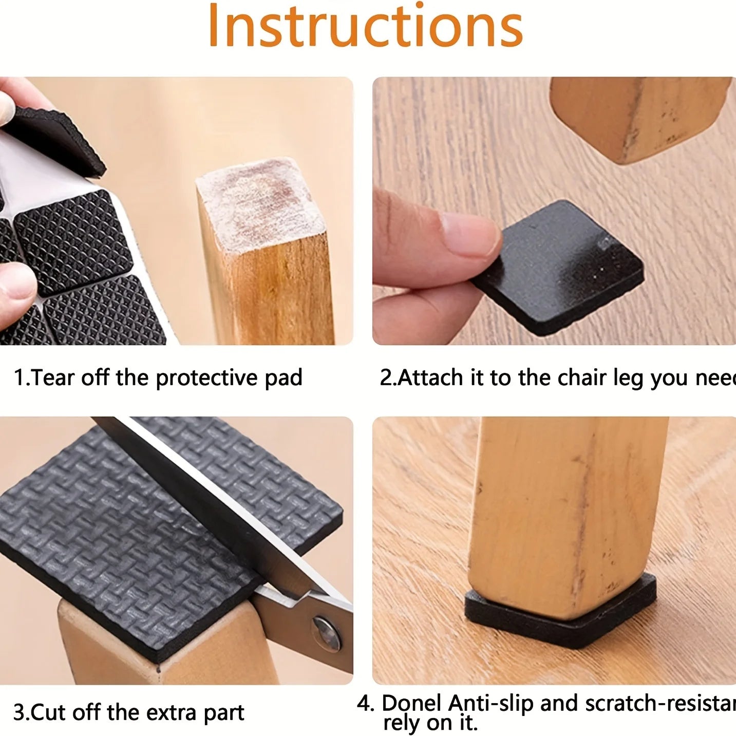 12 bis 180 Stück Möbel Stille Pads Anti-Rutsch Schutz Matten für Boden