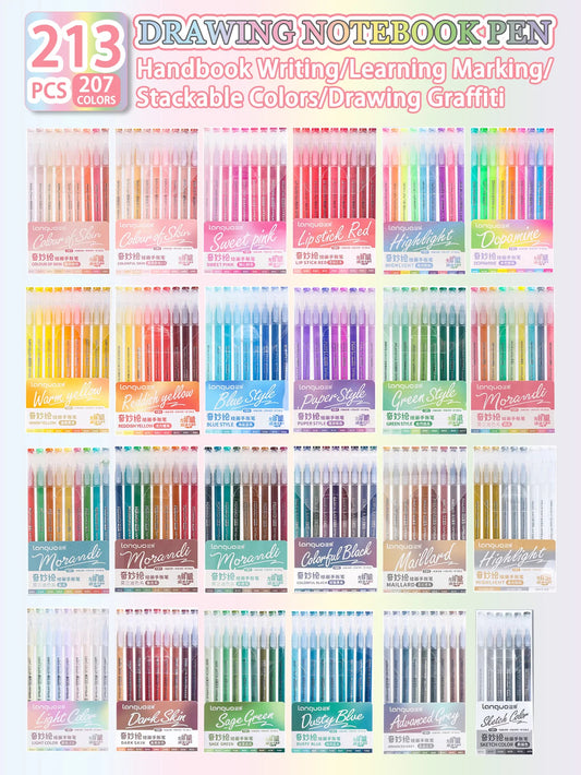 Gelstift Set 27-207 Farben – Zeichenstifte für Schule & Kreatives-Yabubest - Home & More