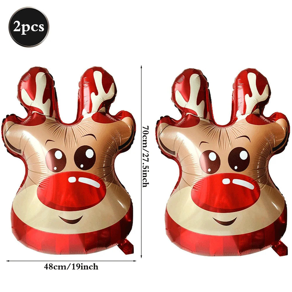 Festliche Weihnachts Folienballons Santa Rentier Schneemann für Partys