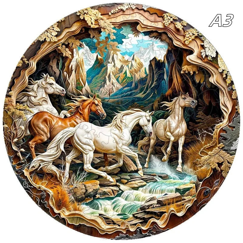 Förderndes 3D Holzpuzzle für kreatives Lernen und Spaß