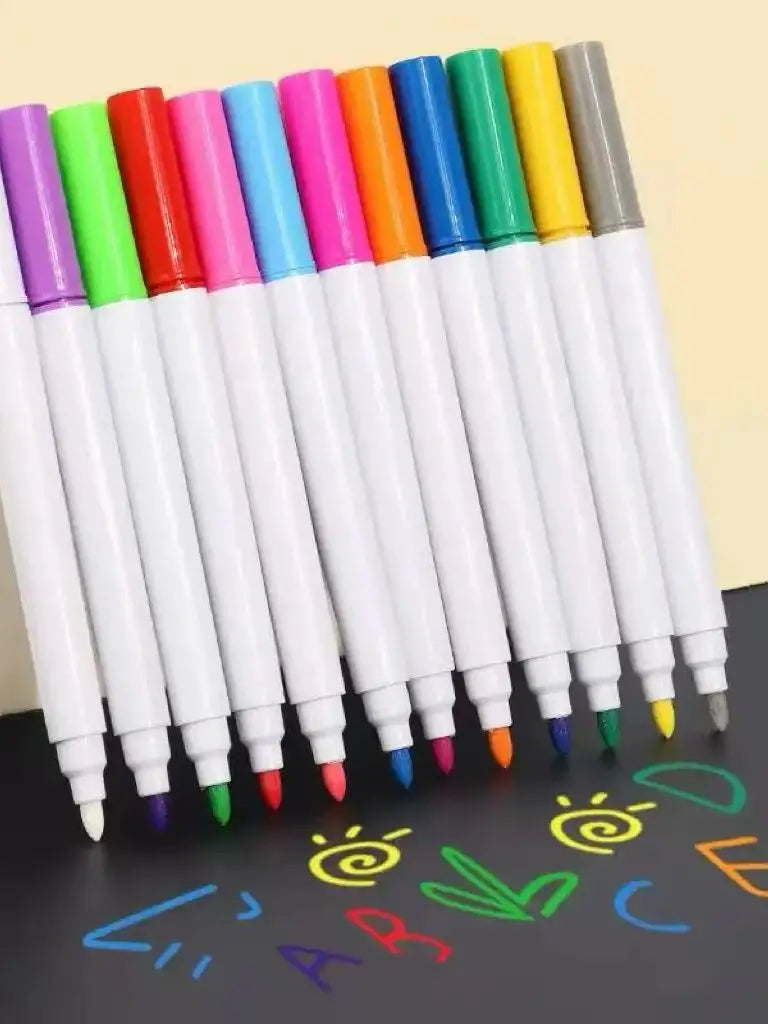 12er Set bunte Flüssigkreide - staubfrei und löschbar für Tafeln-Yabubest - Home & More