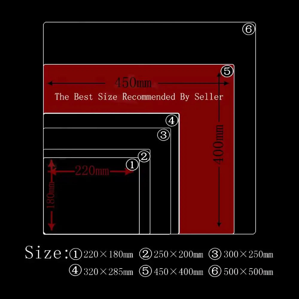 Anti Rutsch Mauspad für Computer Büro und Gaming mit Formel Design