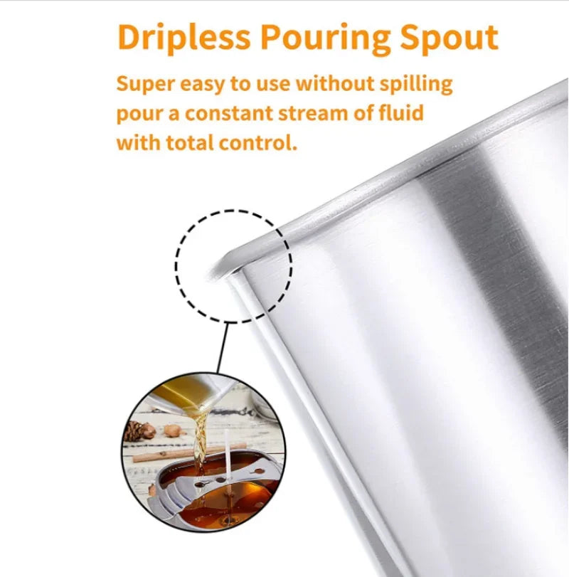 Kerze Schmelztiegel Wachs Schmelzbecher 1 2 3L Edelstahl DIY Gießkanne