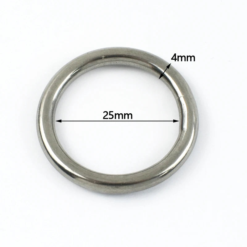 2 oder 5 Edelstahl O-Ring Verbindungsschnallen 15-100 mm für Taschen