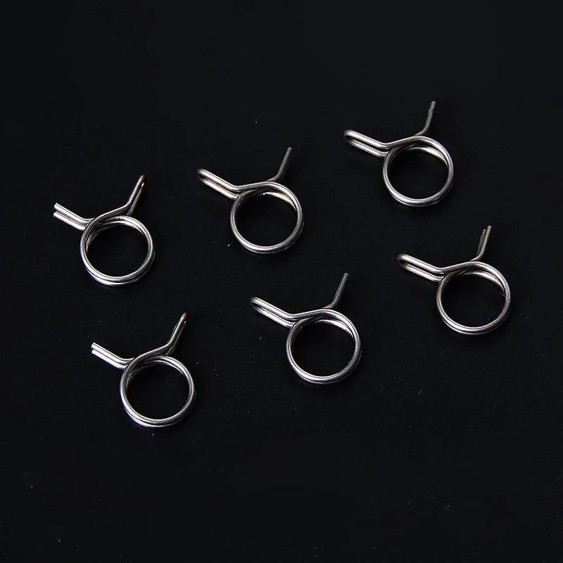 10x Edelstahl Schlauchschellen 5-14mm Federklemmen für Kraftstoffleitungen