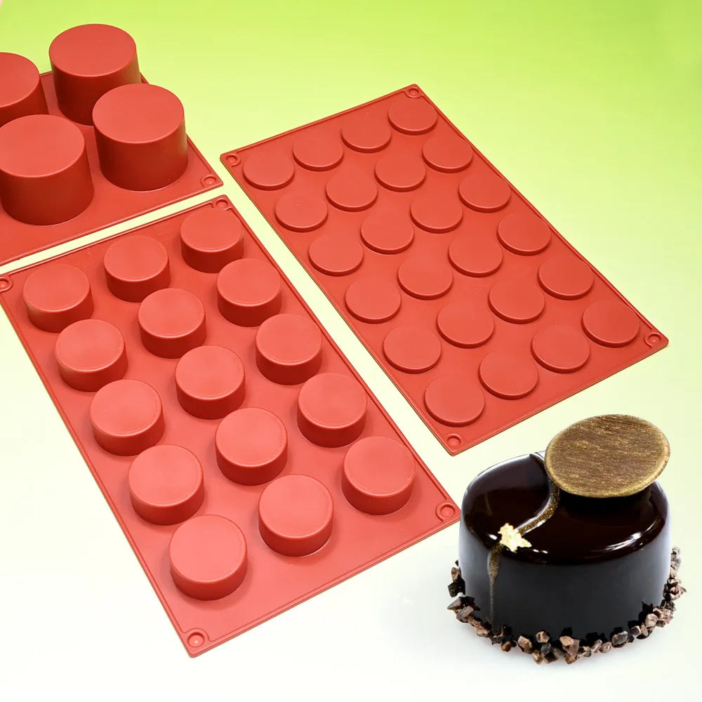 Zylinderförmige Silikonform für Seifen Schokolade Gelee Pudding Süßigkeiten