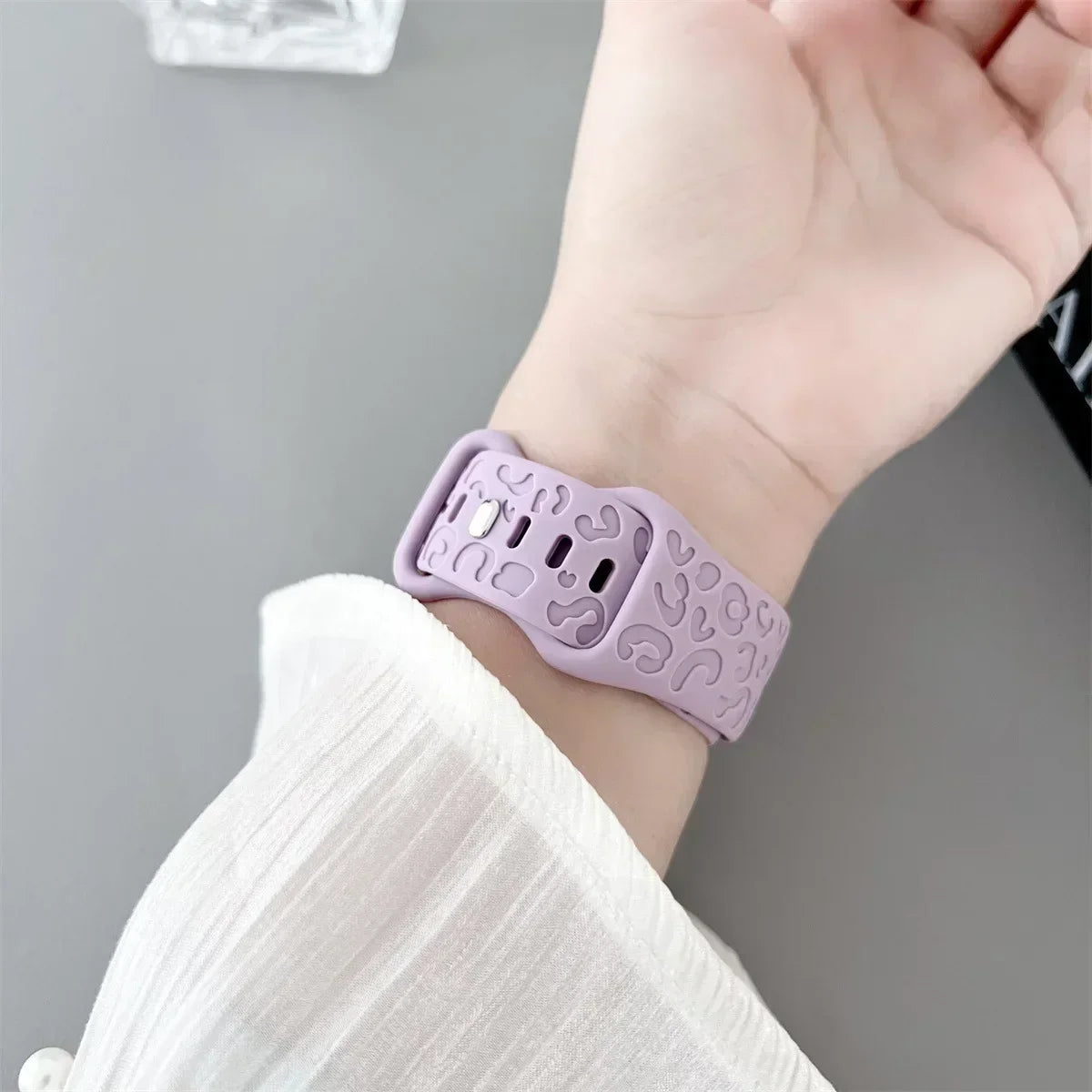 Leopard Print Silikonarmband – stylisch, flexibel - kompatibel mit Huawei Watch Fit 3/4