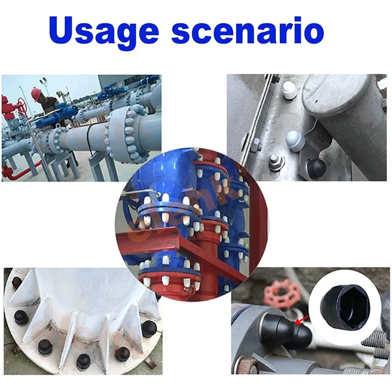 Wasserdicht - Robust: 50 Stück Schutzkappen M6-M12 Schwarz für Schrauben - Muttern