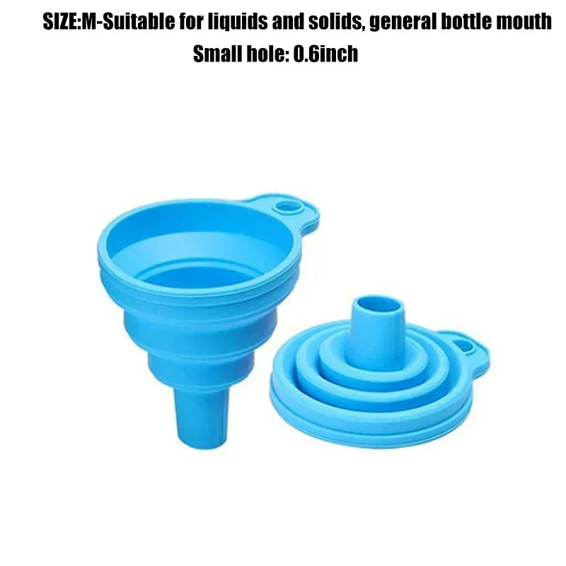 Faltbarer Silikon Küchentrichter für Flüssigkeitsbefüllung und Öl