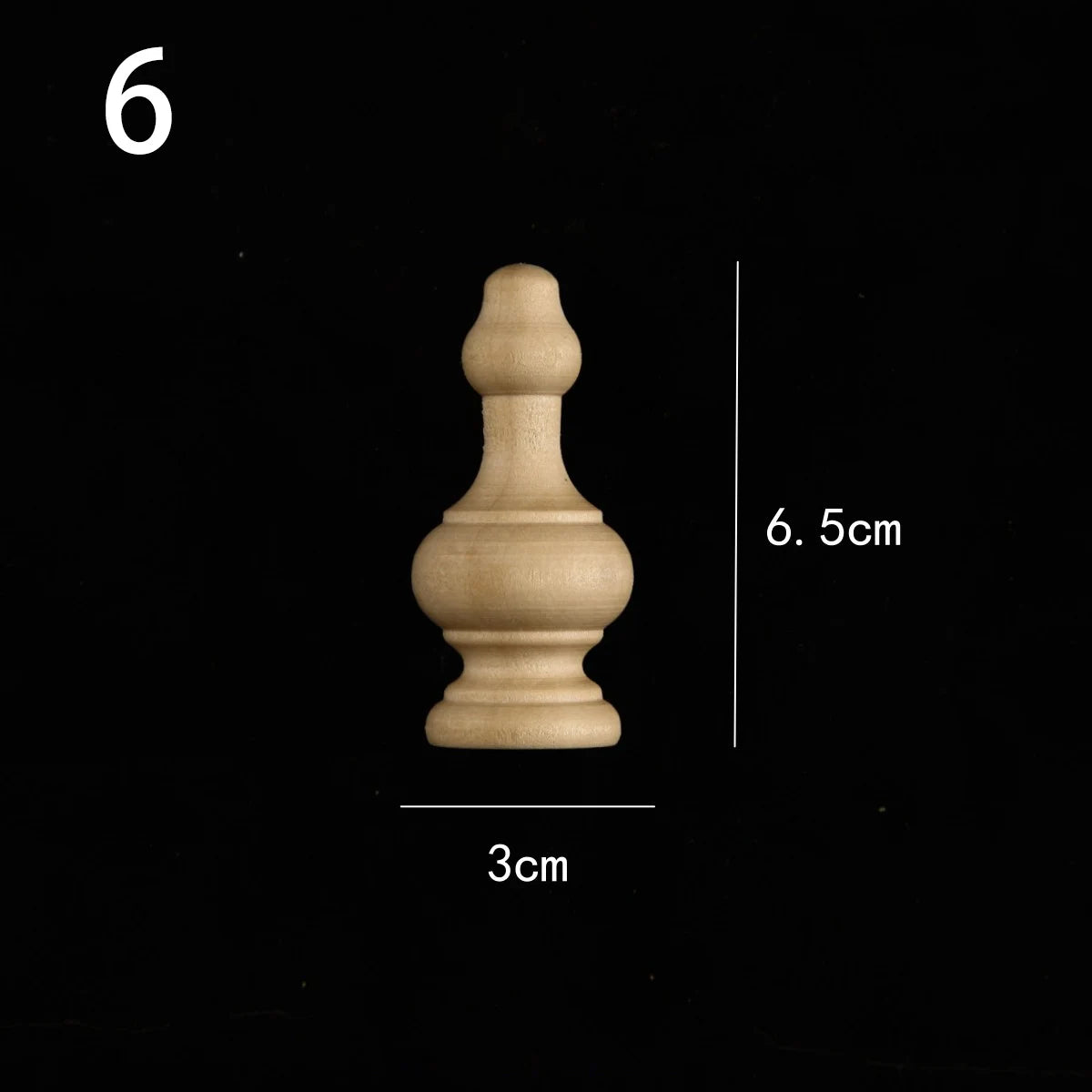 Holzapplikation Spindel Säule Dekoration für Möbel und Heim