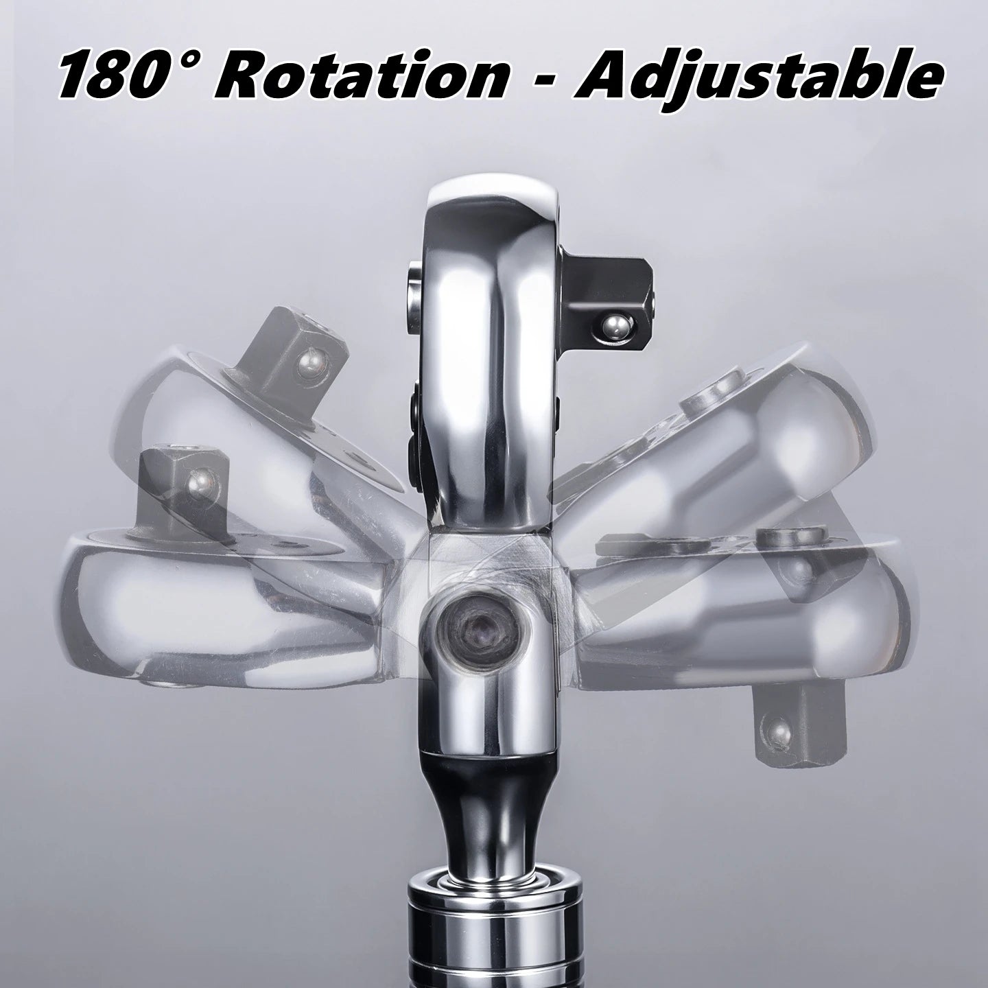 Verstellbarer Ratschenschlüssel 1/4 3/8 1/2 Zoll mit Schnellspanner 72 Zähne