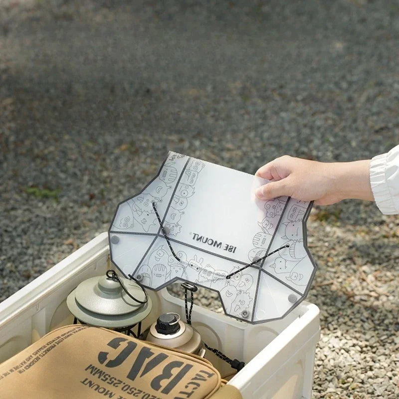 Tragbarer faltbarer Mini Campingtisch mit 2 in 1 Funktion für 3 Personen