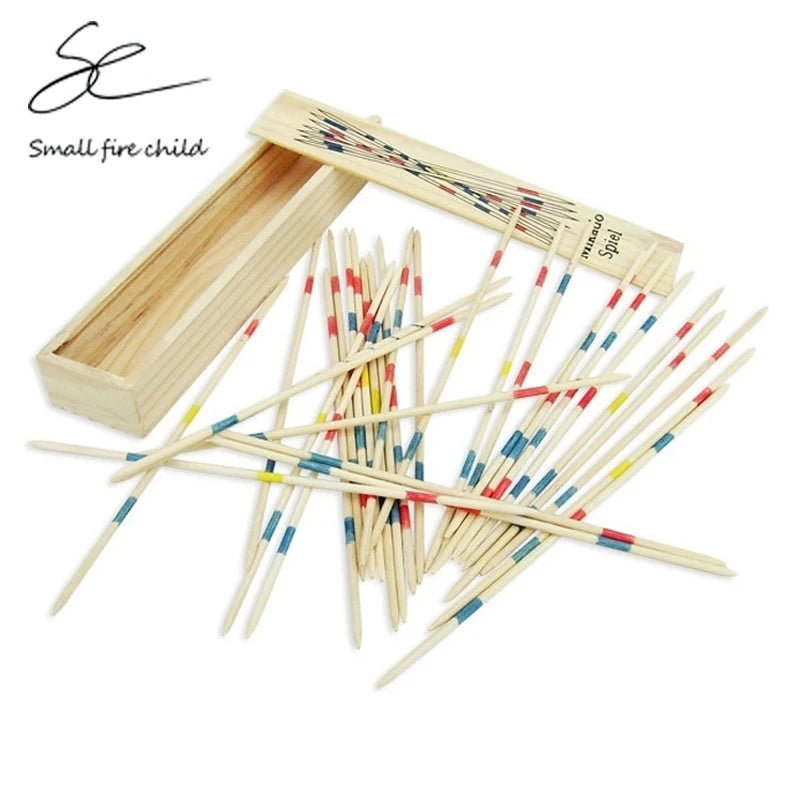 Pädagogisches Holz-Pick-Up-Sticks Spiel für Kinder ab 14 – Geschick - Spaß