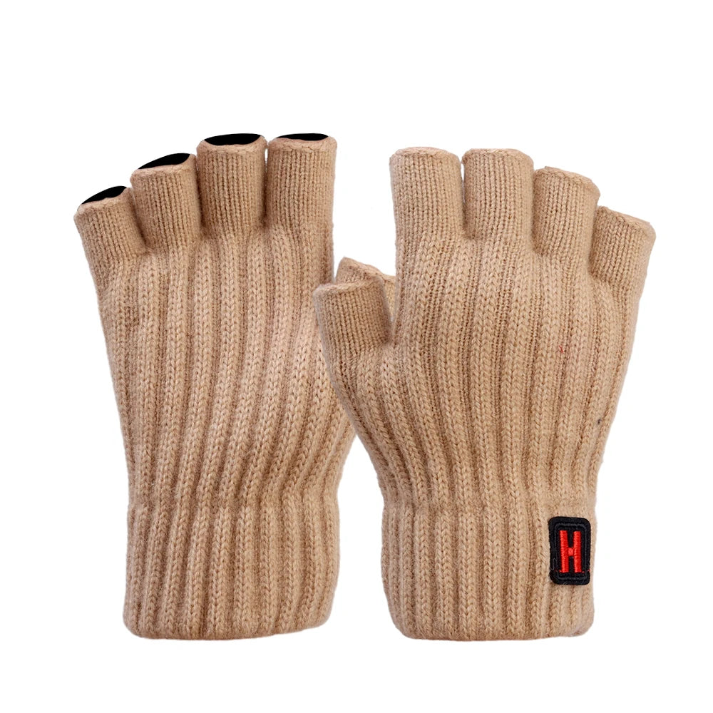 Gestrickte Thermo Halbfingerhandschuhe Für Damen Und Herren-Yabubestshop