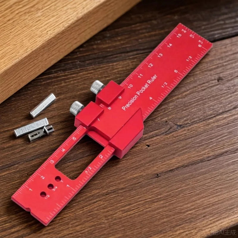 Präzisions T Lineal mit Schiebestopp für Tischler Markierung