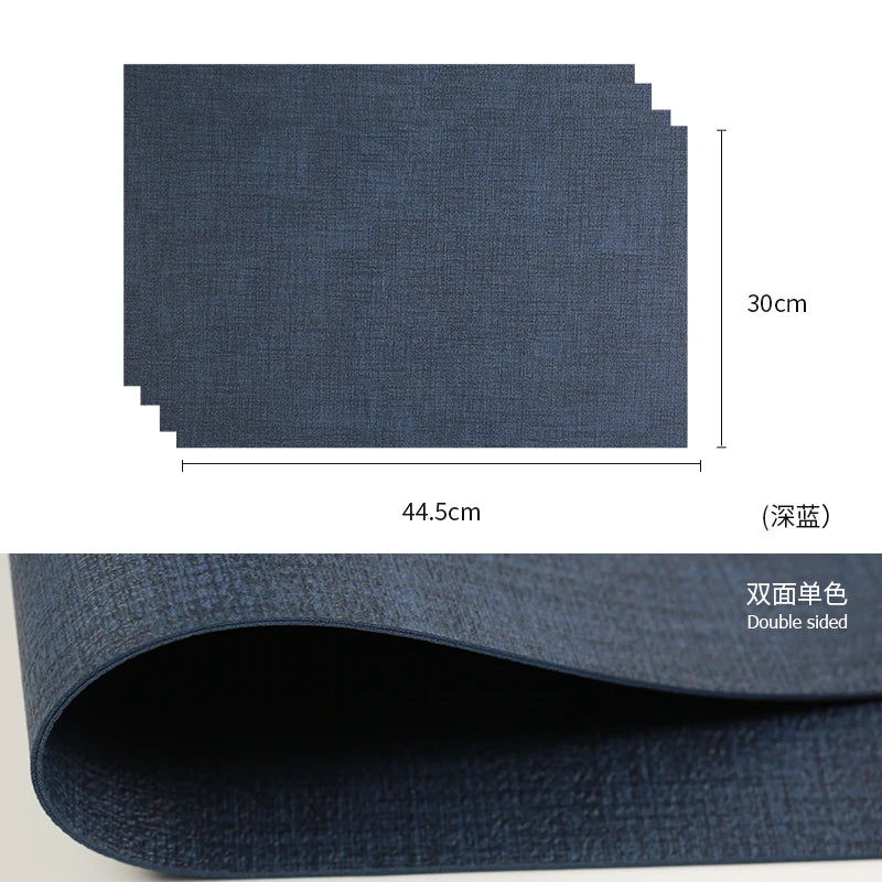 Wasserdichte PVC Kunstleder Tischsets 4er Set für Ihre Küche