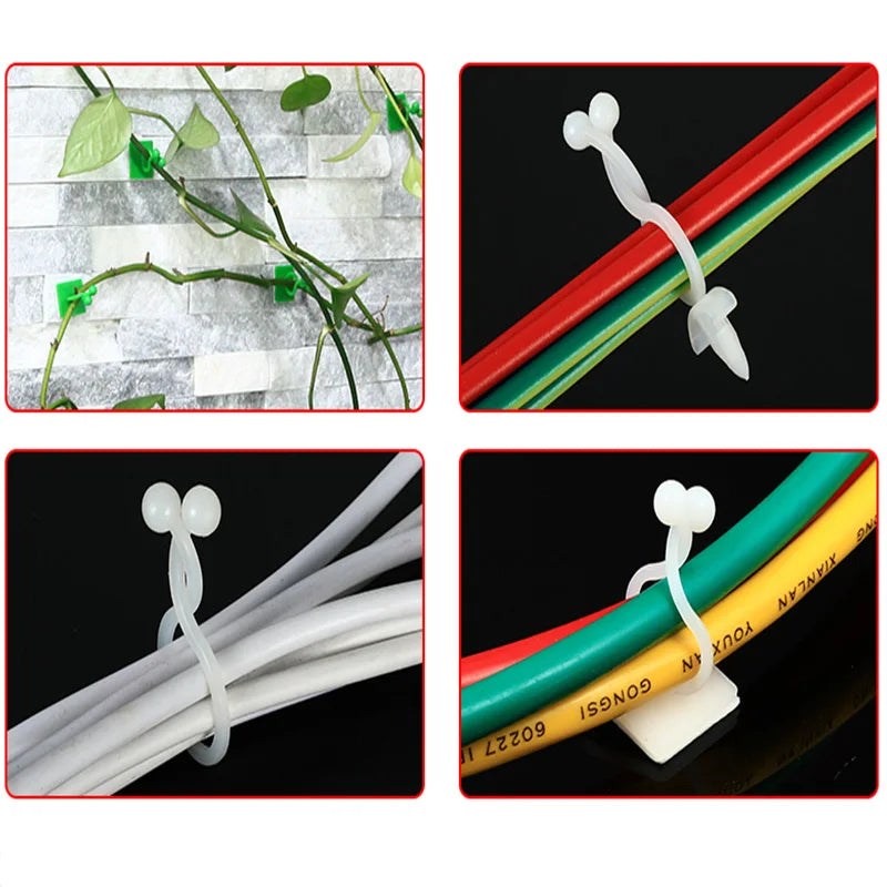 10er Set Kabel Organizer Clips für sauberen Desktop: Maus, Kopfhörer, USB