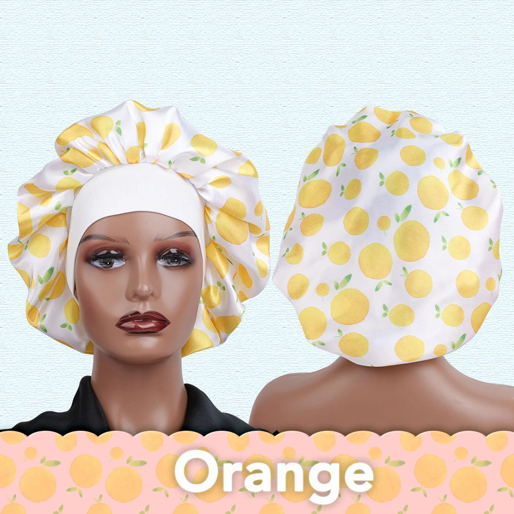 Atmungsaktive Schlafmütze mit Frucht und Tiermotiv für alle Haartypen